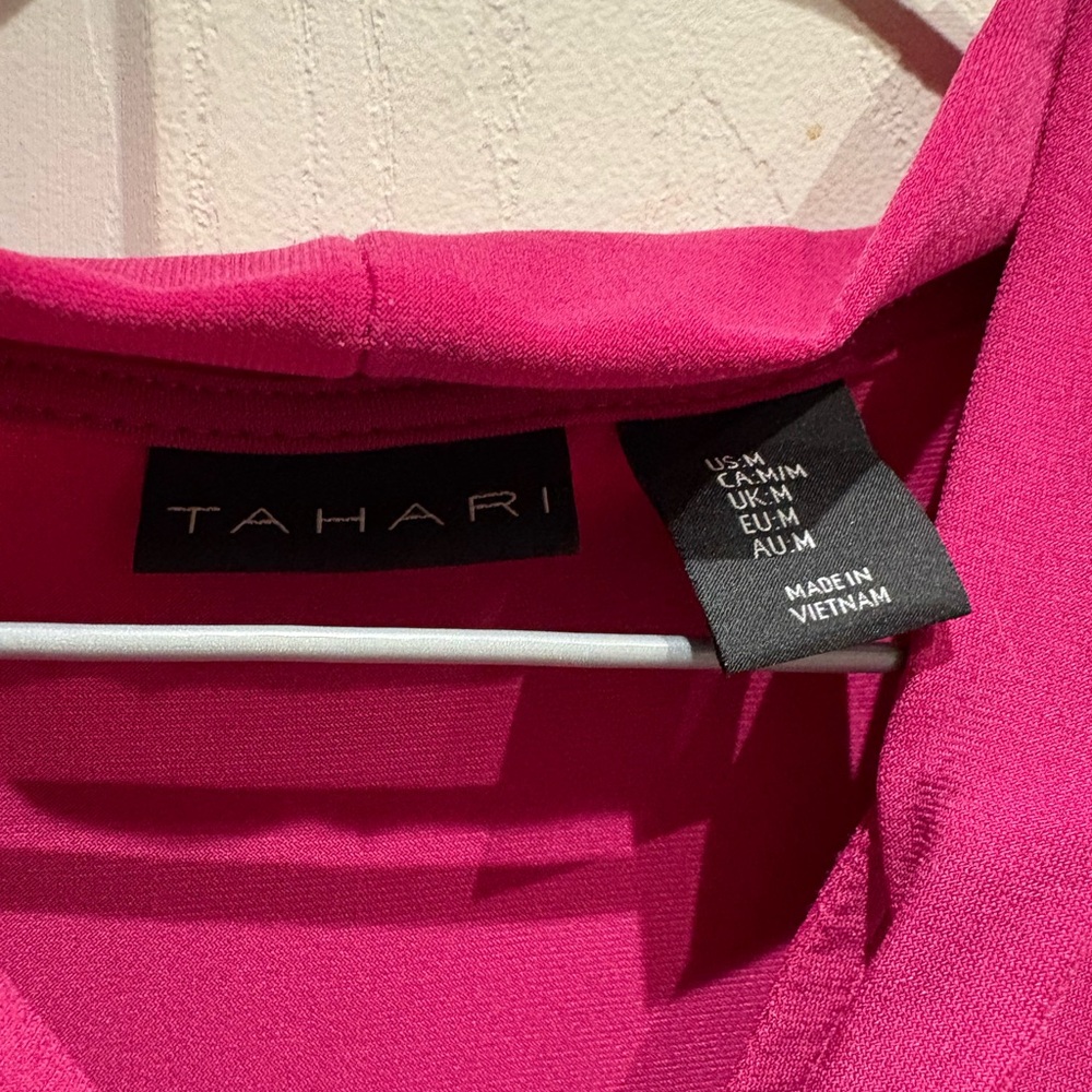 Tahari Fuchsia Sleeveless Blouse - Picture 3 of 3
